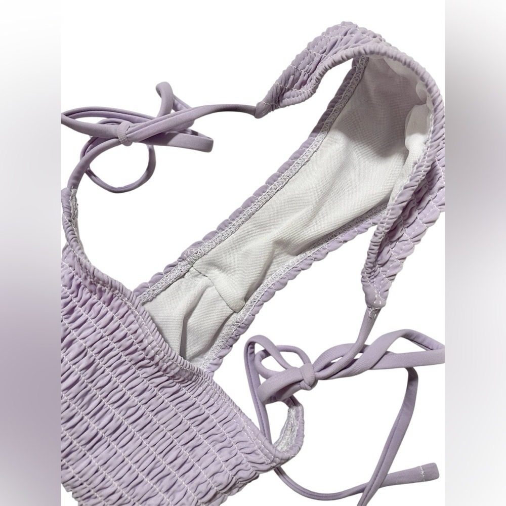 Lilac Ribbed Bikini Set - Picture 3 of 3